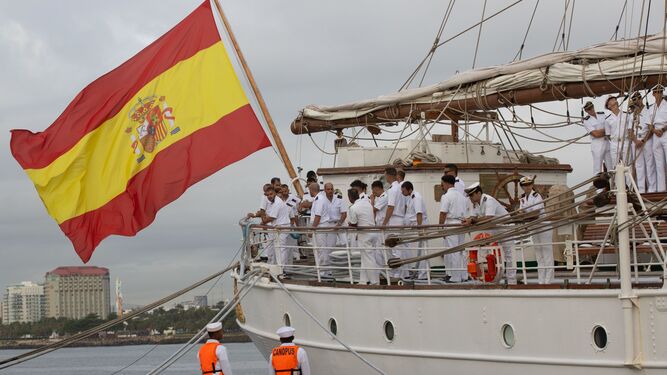 El  Juan Sebastián de Elcano llega hoy a Santo Domingo