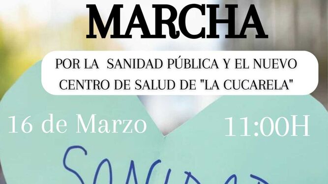 Cartel de la manifestación que llevará a cabo la Plataforma Ciudadana en defensa de la sanidad pública