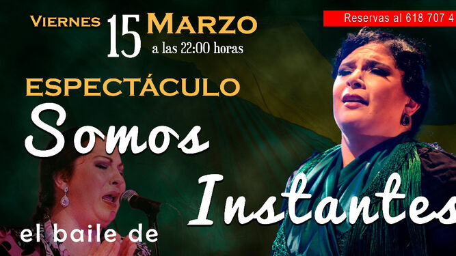 Cartel del espectáculo 'Somos instantes', de Miri Galeano 'Perlita' en La Perla de Cádiz.