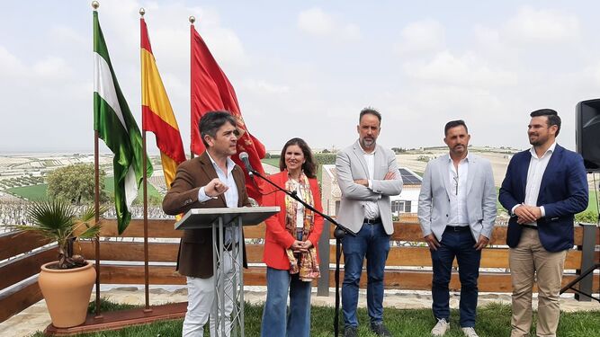 Acto de inauguración del Mirador del Guadalquivir en Trebujena.