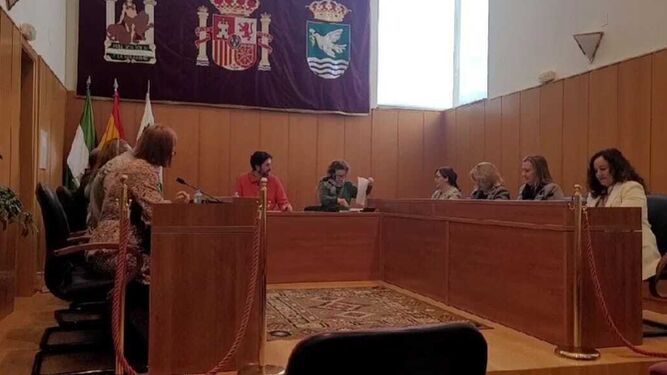 Captura del vídeo con la sesión plenaria del Ayuntamiento de San José del Valle.