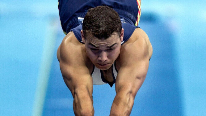 El gimnasta Gervasio Deferr en los Juegos de Sidney del año 2000 donde consiguió la medalla de oro en salto de potro