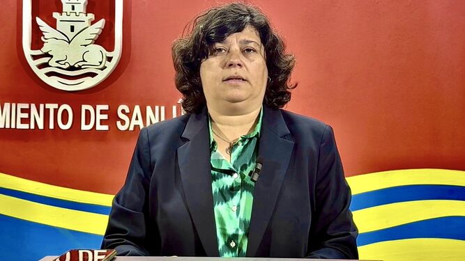 La alcaldesa de Sanlúcar, Carmen Álvarez.