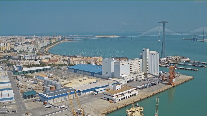 Imagen aérea de la Zona Franca de Cádiz