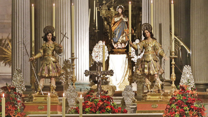 Los Patronos de la Catedral de Cádiz, obras de Luisa Roldán 'La Roldana'.
