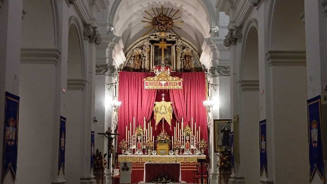 Altar de cultos de El Rocío de Cádiz.